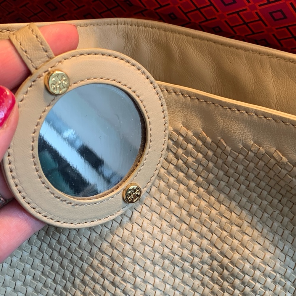 Authentic TORY BURCH Woven leather Flap shoulder bag - Picture 7 of 16